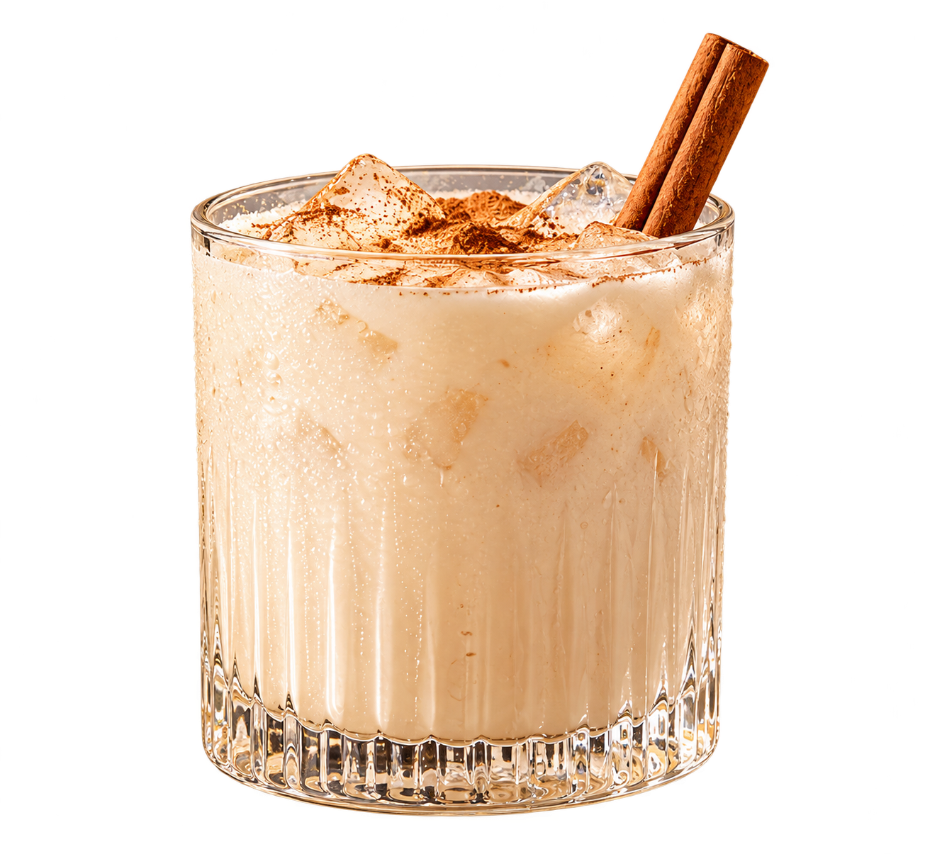 Creamy Horchata with ice and cinnamon