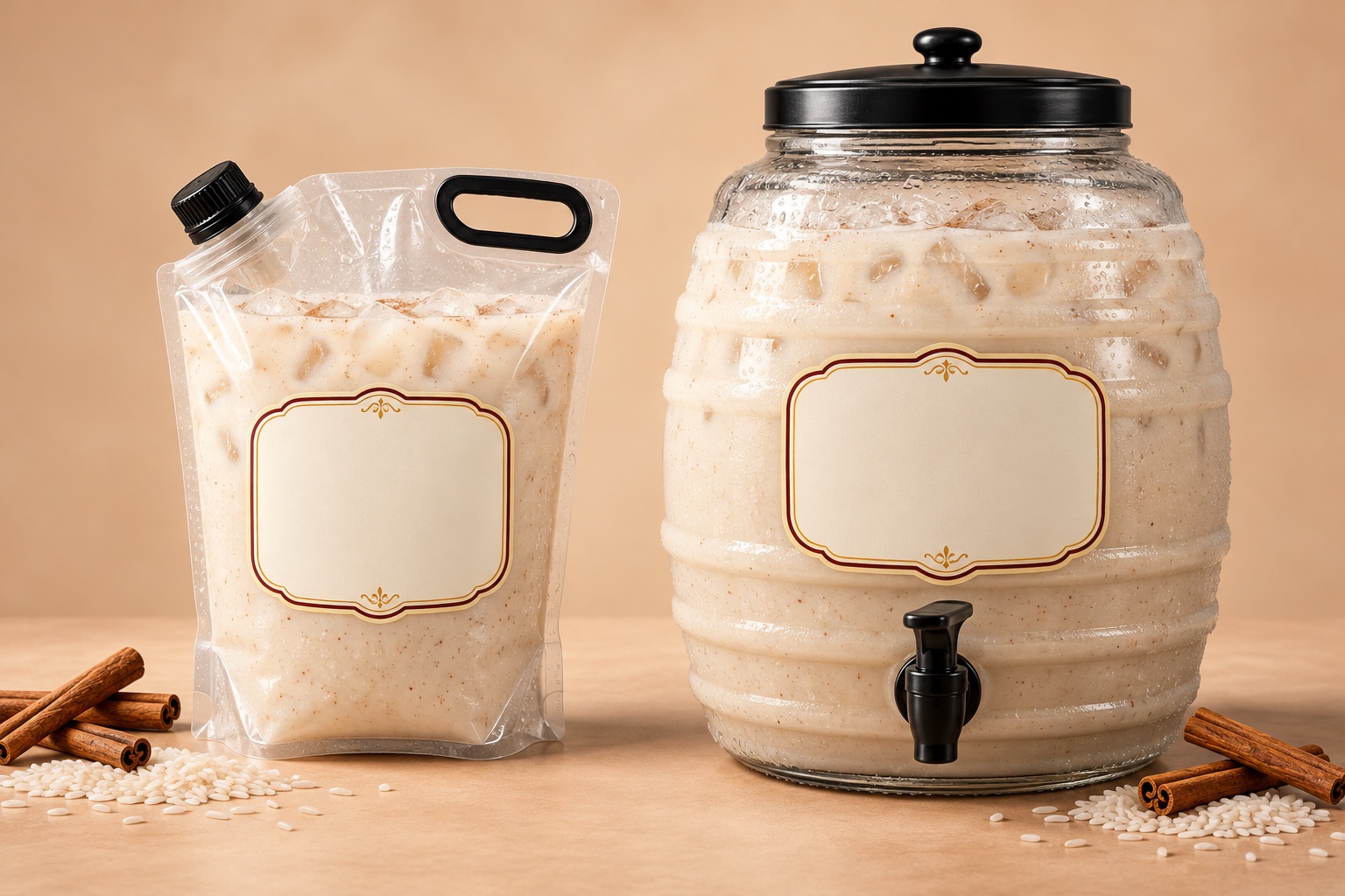 Illustrative one-gallon Horchata bag concept