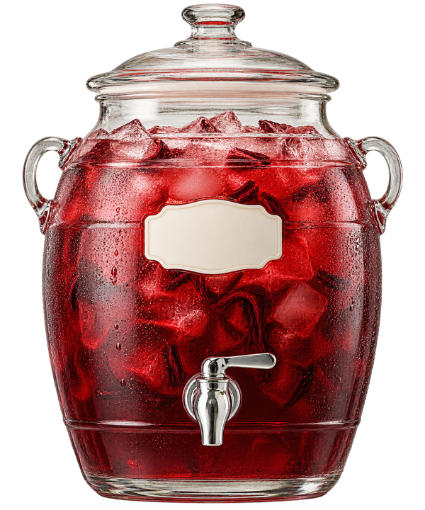 Illustrative five-gallon Jamaica vitrolero with a blank label area